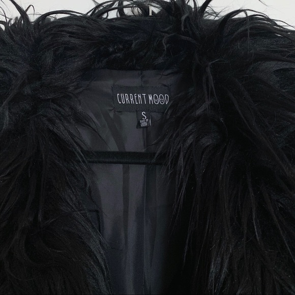 Dolls Kill Midnight Black Faux Fur Teddy Jacket - Picture 3 of 13